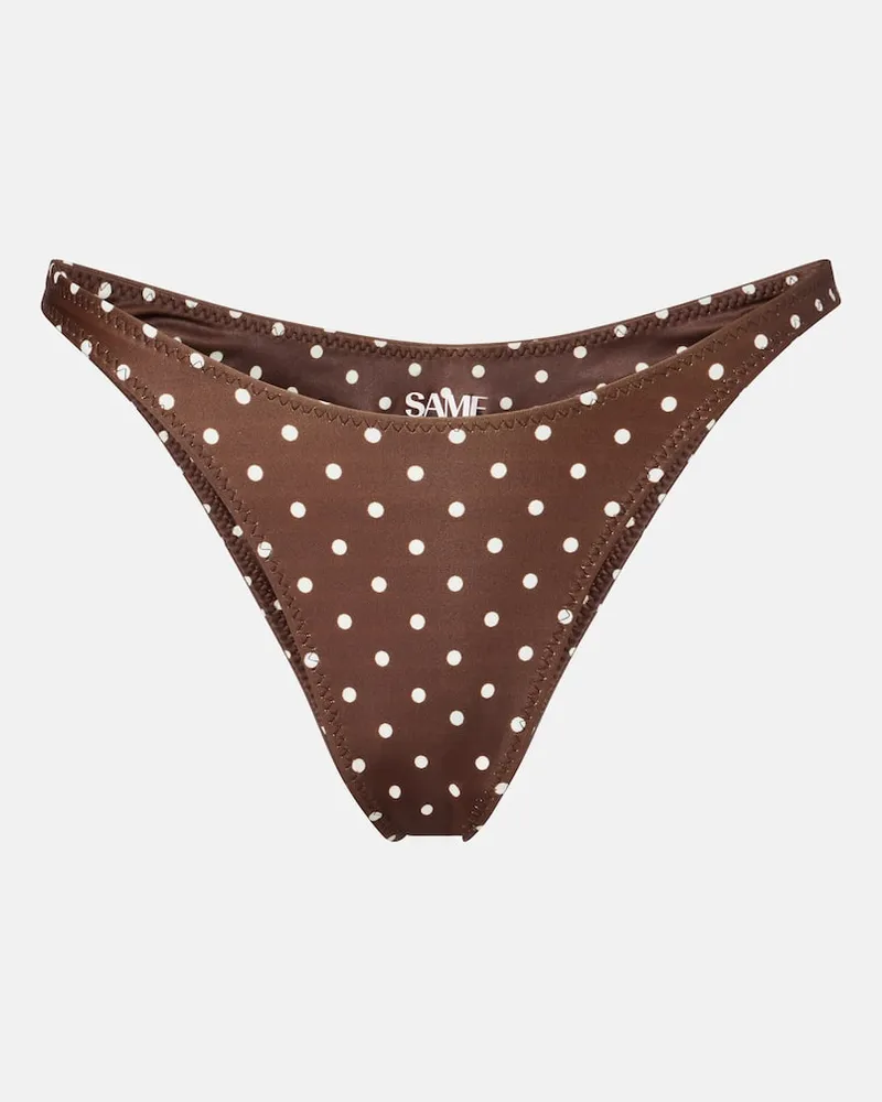 SAME Bikini-Höschen '90s mit Polka-Dots Braun