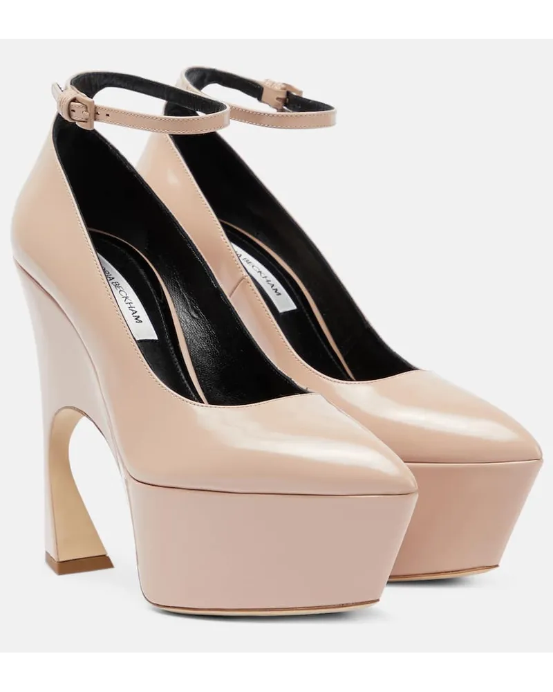 Victoria Beckham Plateau-Pumps aus Leder Pink