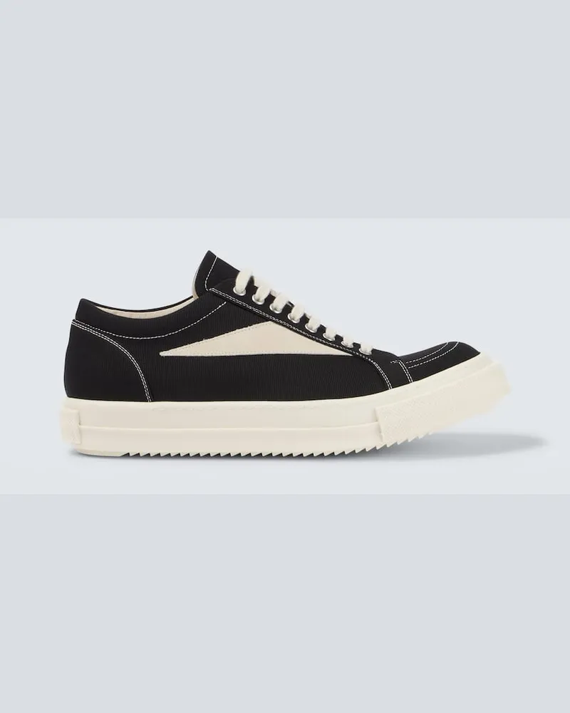 Rick Owens Sneakers Vintage aus Canvas mit Veloursleder Schwarz