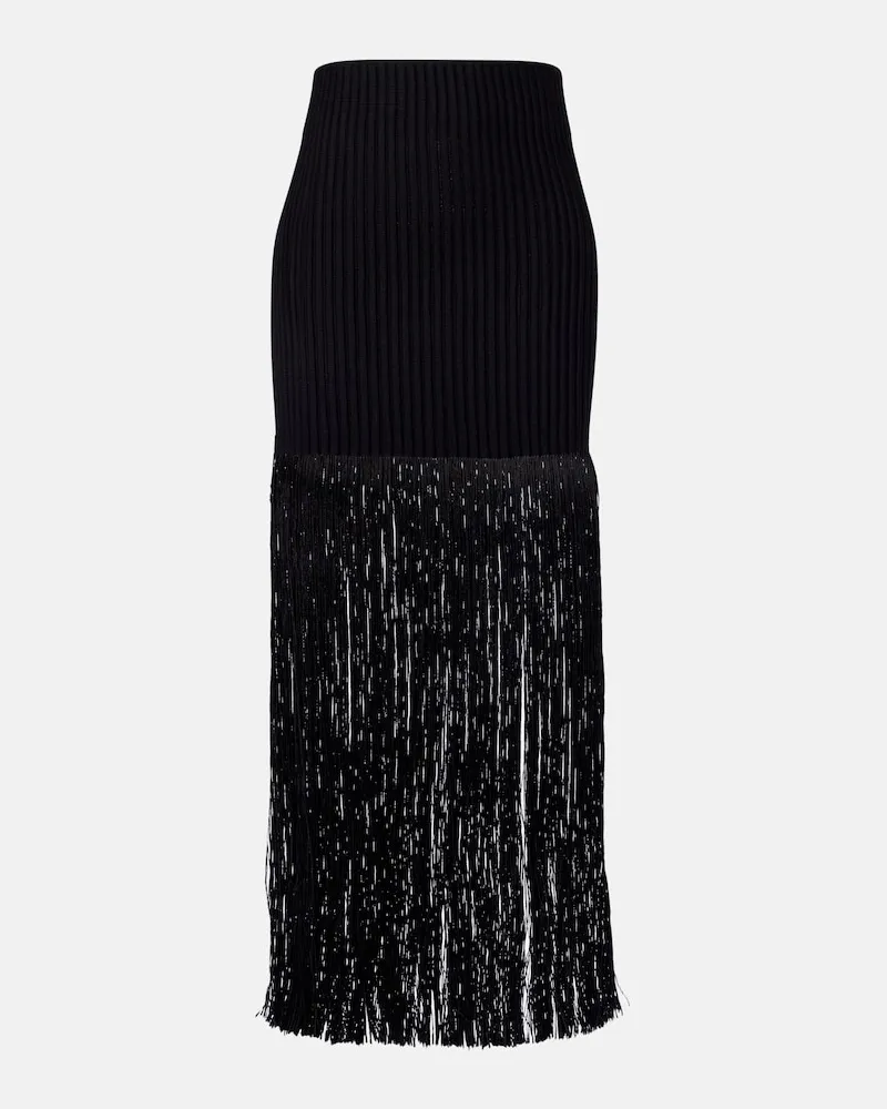 Alaïa Alaïa Rock aus Rippstrick Schwarz