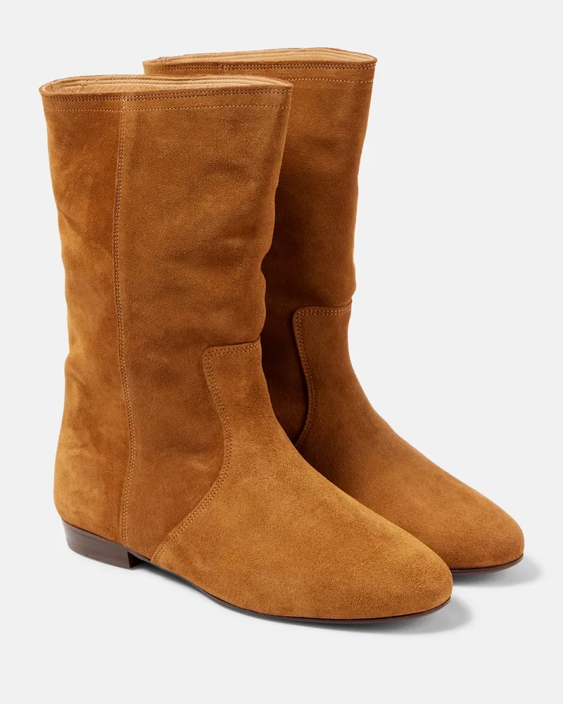 Isabel Marant Ankle Boots Stefa aus Veloursleder Braun
