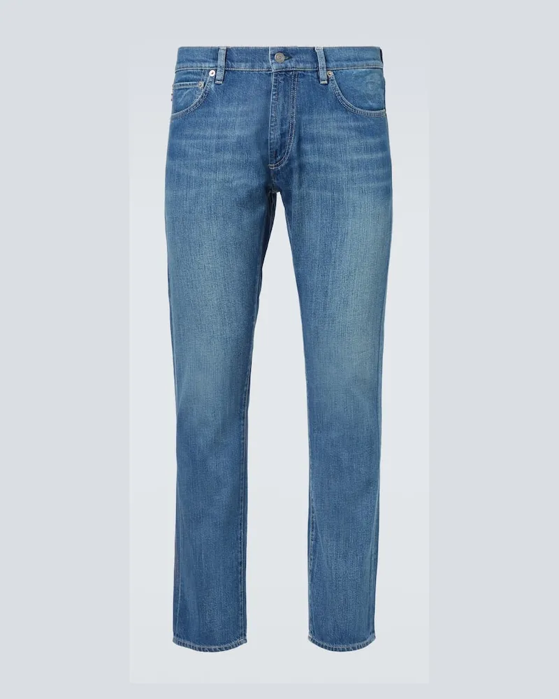 Ralph Lauren Mid-Rise Slim Jeans Blau