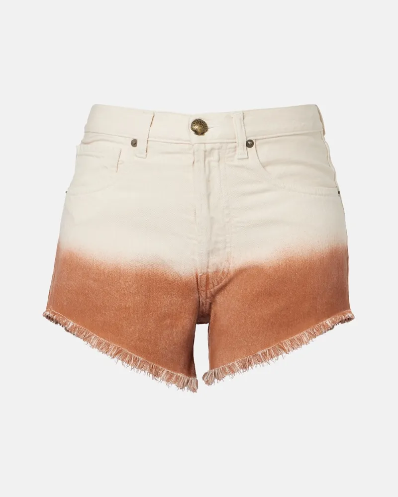 Alanui Jeansshorts Shades Of Eden Weiß