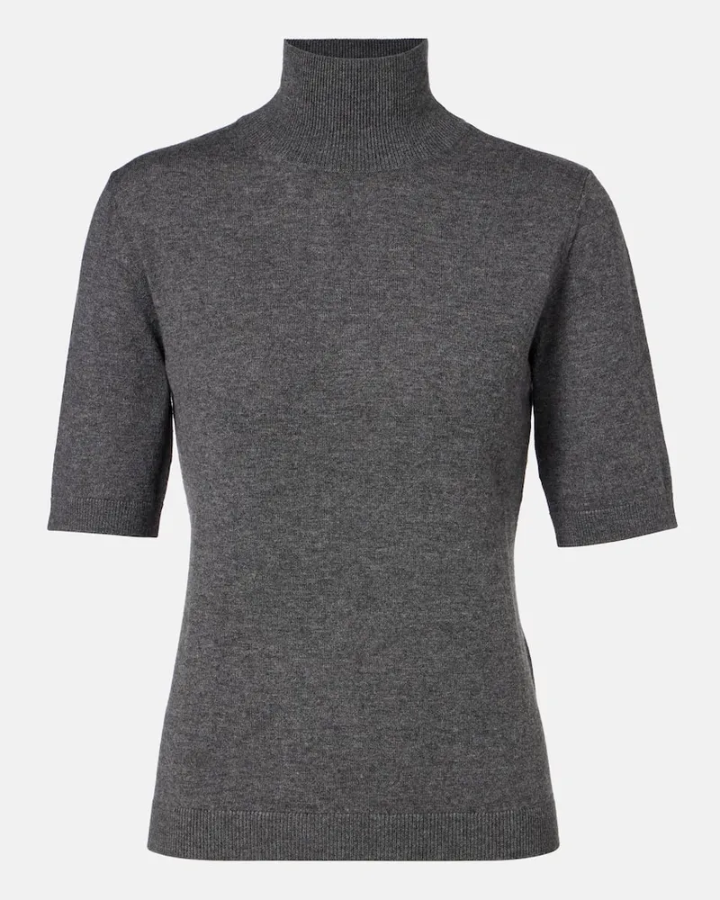 Max Mara Top Cantone aus Wolle Grau