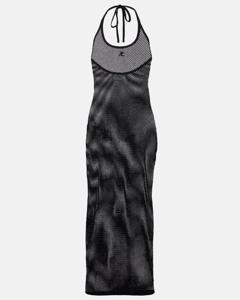 Courrèges Courrèges Midikleid Holistic aus Baumwolle Schwarz