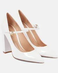 Gianvito Rossi Mary-Jane-Pumps 100 aus Lackleder Weiss