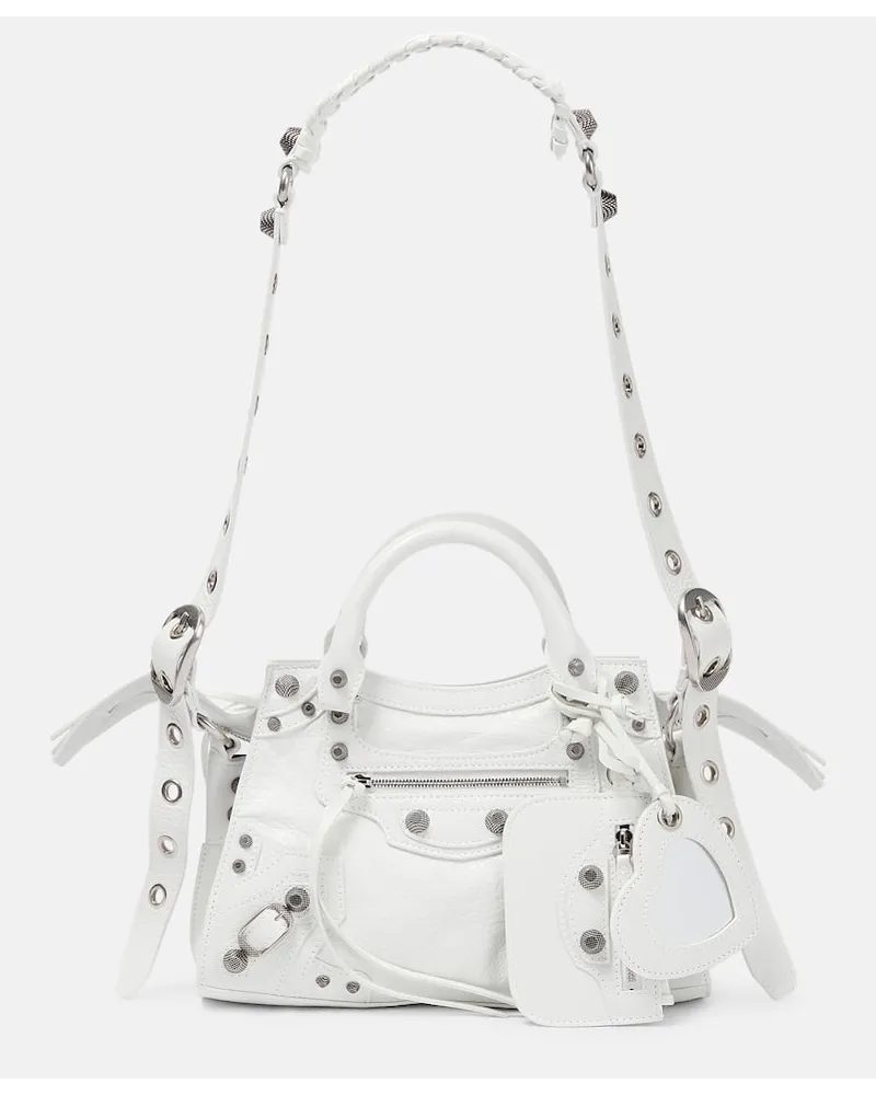 Balenciaga Tote Neo Cagole XS aus Leder Weiss