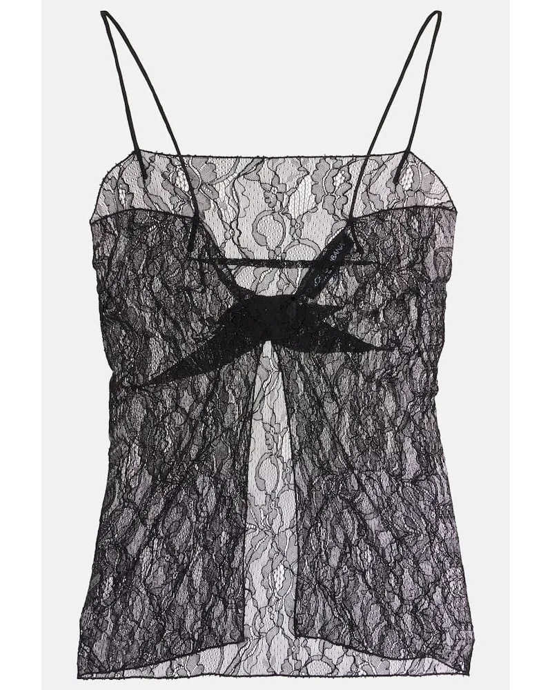 Dolce & Gabbana Top aus Spitze Schwarz