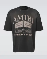 Amiri Bedrucktes T-Shirt Theaters aus Baumwoll-Jersey Schwarz