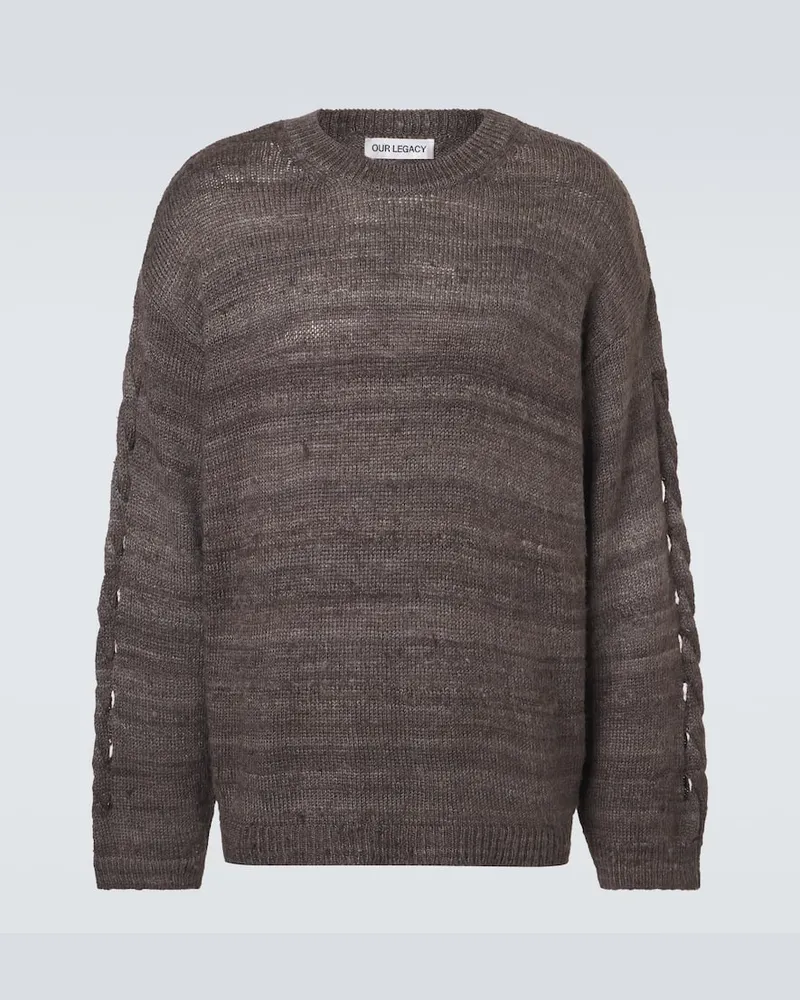 Our Legacy Pullover Popover aus Seide Braun