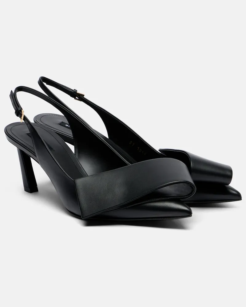 Givenchy Slingback-Pumps Twisted Ribbon aus Lackleder Schwarz