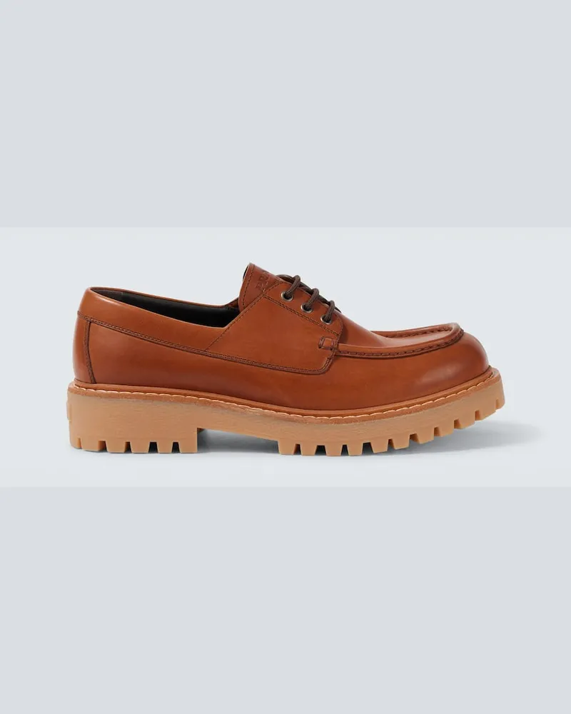 Prada Schnürschuhe St. Moritz aus Leder Braun