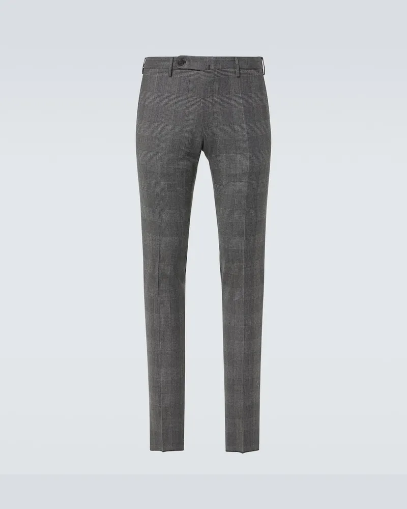 Slowear Schmale Hose aus Wolle und Kaschmir Grau
