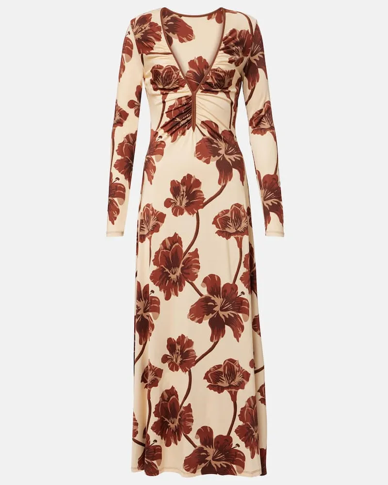 Johanna Ortiz Midikleid aus Jersey Beige
