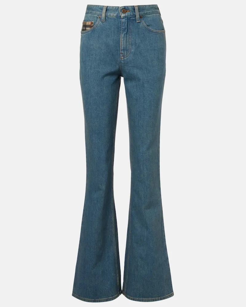 Burberry Flared Jeans Burberry Check Blau