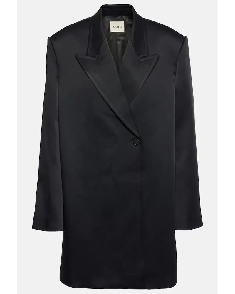 KHAITE Oversize-Mantel Ray Schwarz