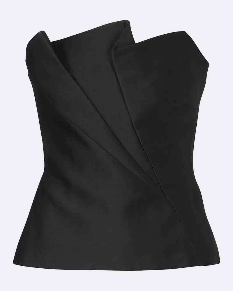 Roland Mouret Korsett-Top aus Taft Schwarz