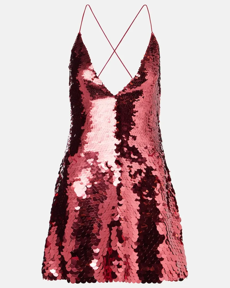 Alex Perry Minikleid mit Pailletten Rosa