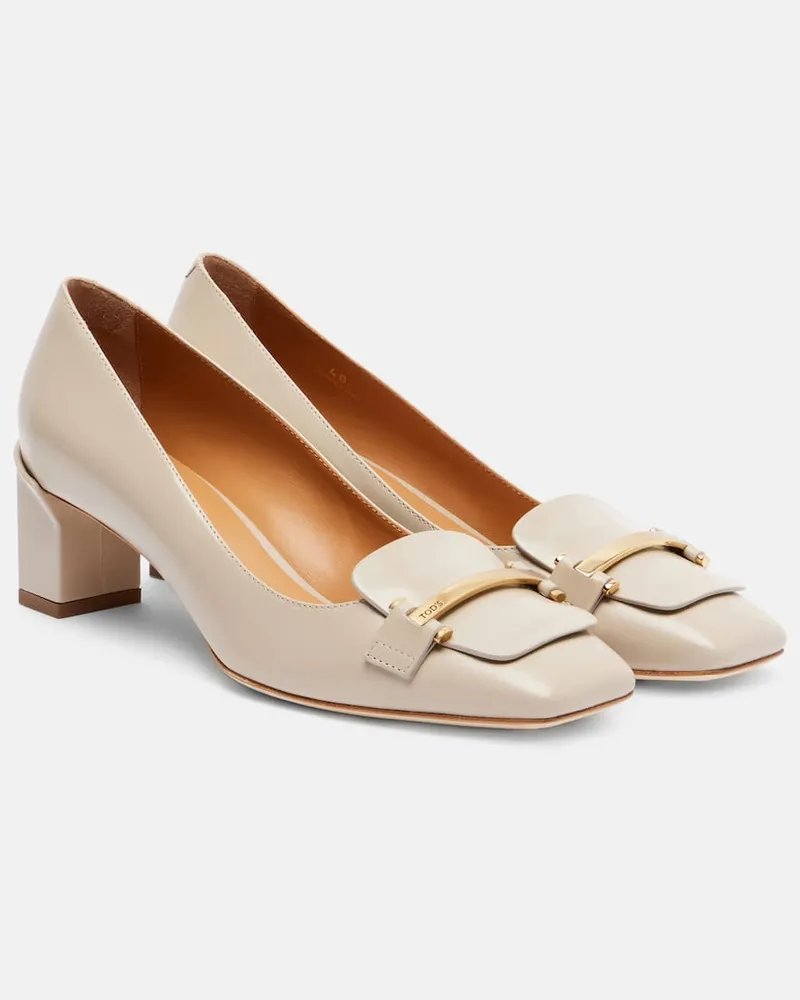 TOD'S Pumps Barretta 50 aus Leder Beige