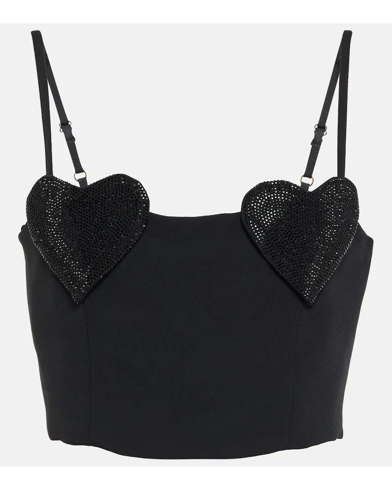 Blumarine Verziertes Cropped-Top Schwarz