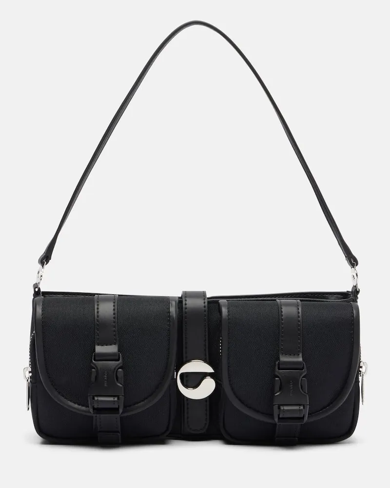 COPERNI Schultertasche Cargo Small aus Leder Schwarz