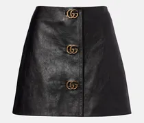 Minirock Double G aus Leder