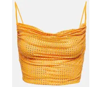 Cropped-Top mit Kristallen