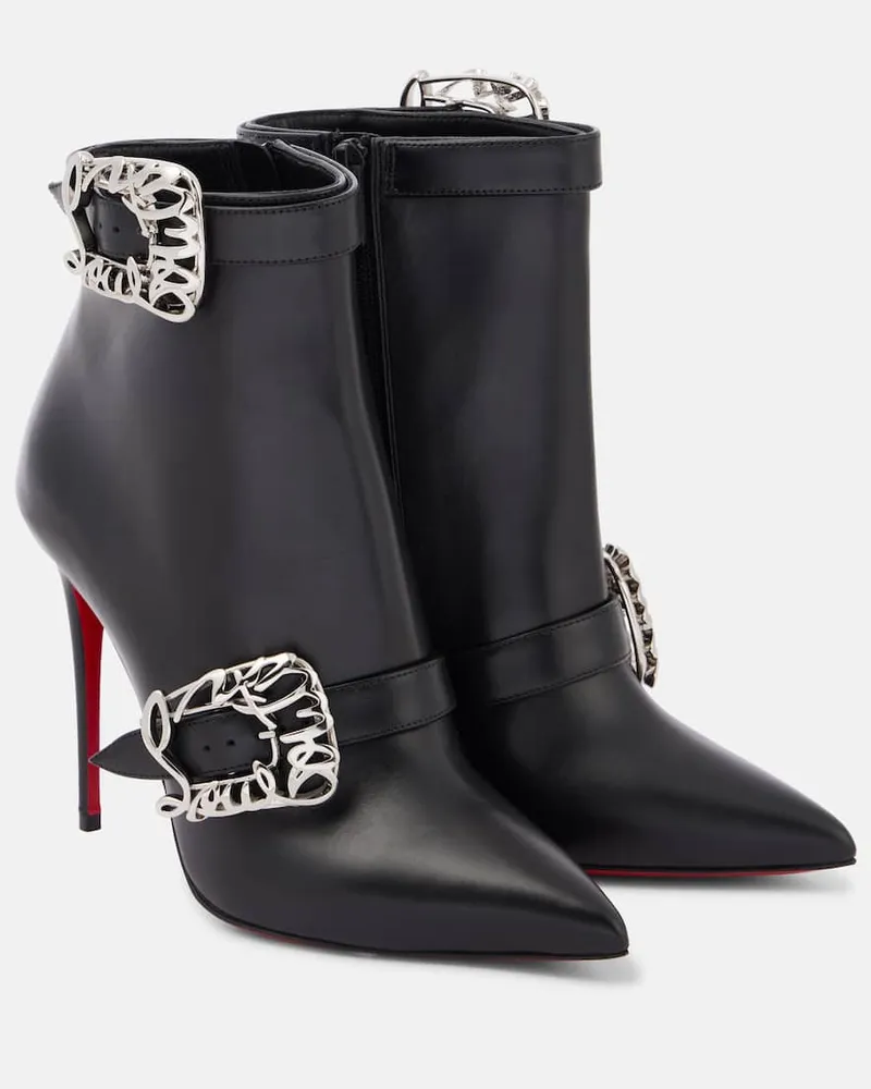 Christian Louboutin Ankle Boots Giddylina 100 aus Leder Schwarz