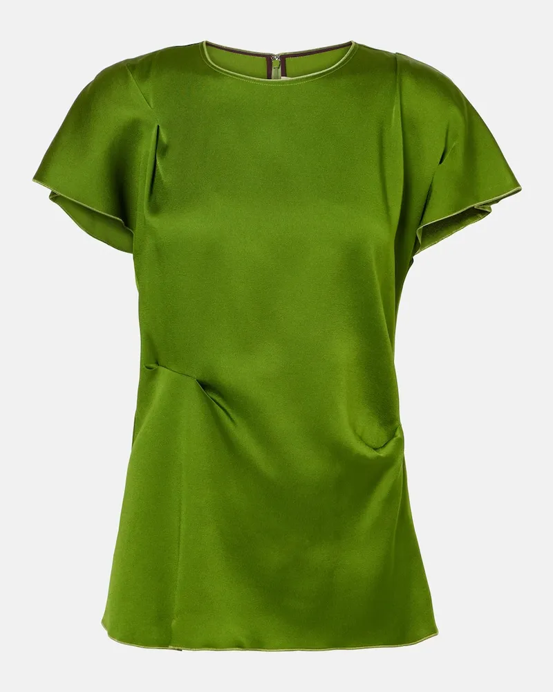 Victoria Beckham Top aus Satin Grün