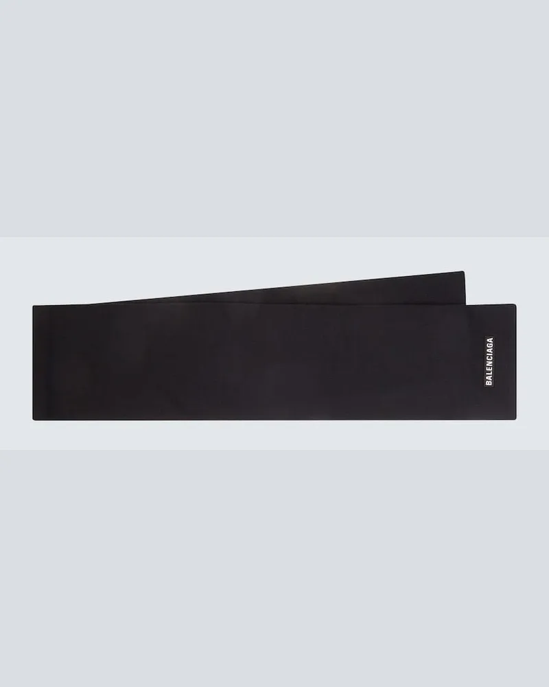 Balenciaga Schal aus einem Wollgemisch Schwarz