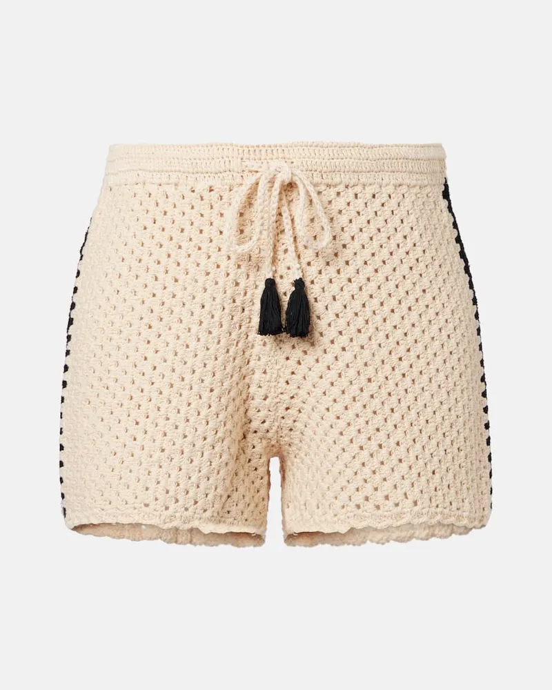 The Upside Shorts Luminary Hali aus Häkelstrick Beige