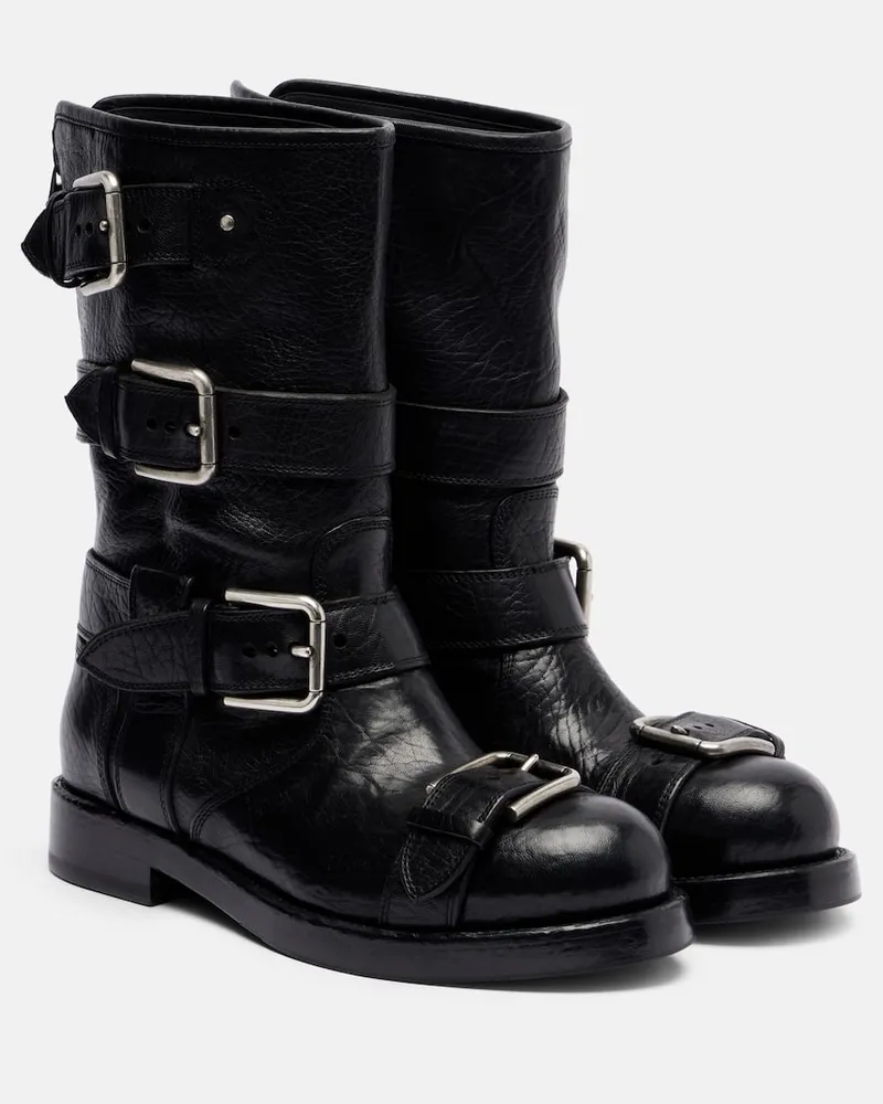 Dolce & Gabbana Stiefel aus Leder Schwarz