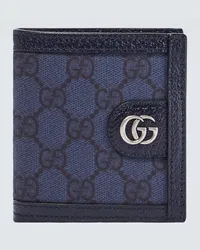 Gucci Portemonnaie Ophidia GG aus Canvas Blau