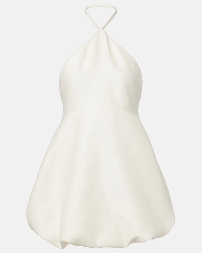 Balenciaga Minikleid aus Wolle und Seide Weiß