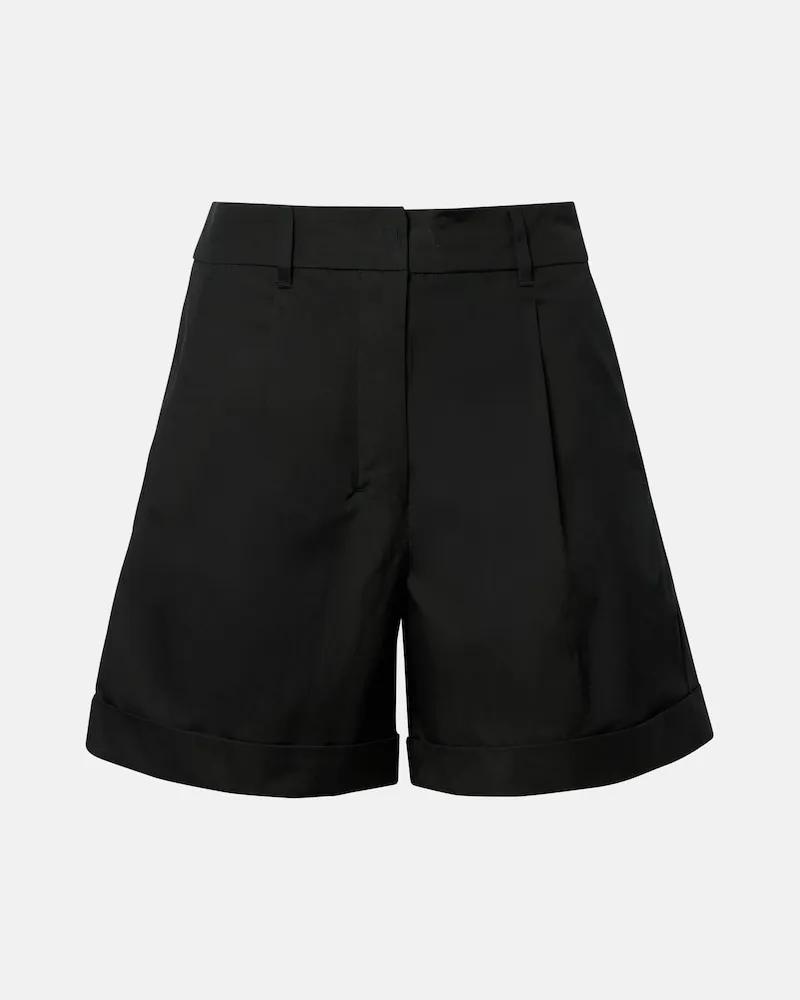 Max Mara Shorts aus Baumwollpopeline Grün