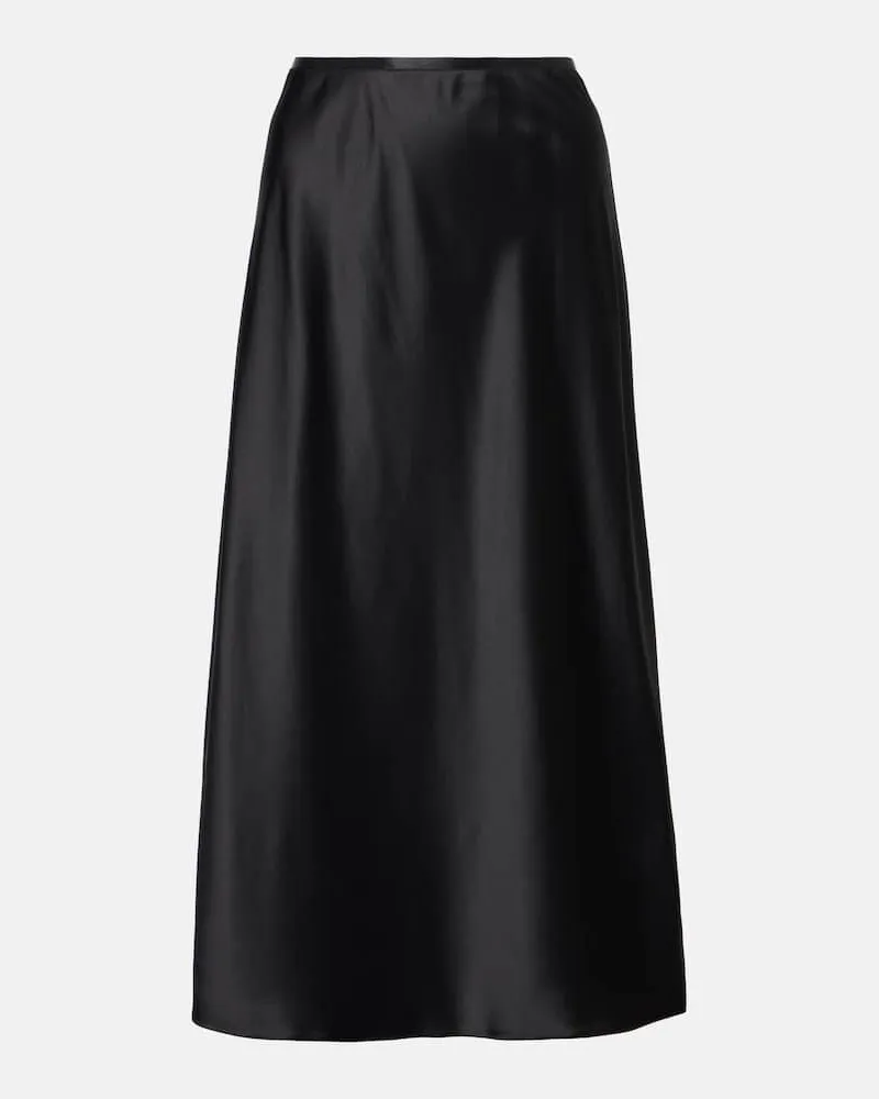 Max Mara Midirock Carnet aus Seidensatin Blau