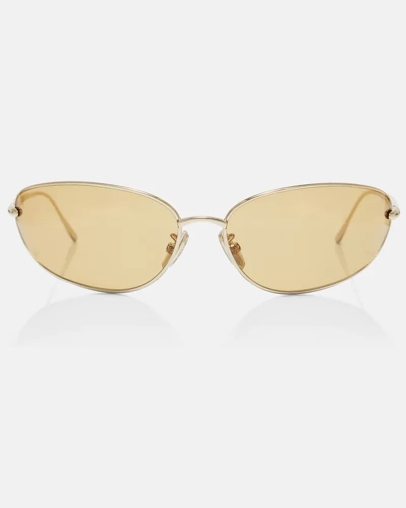 Loewe Ovale Sonnenbrille Signature Gold