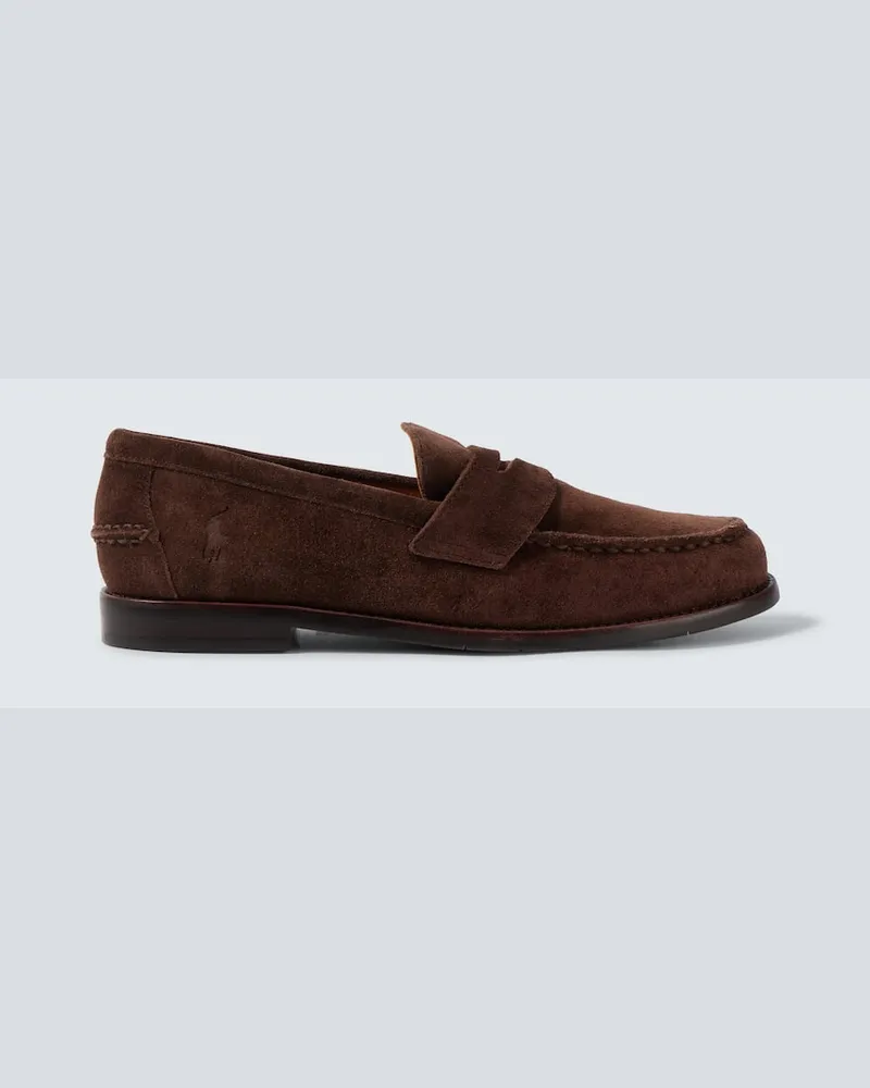 Ralph Lauren Loafers aus Veloursleder Braun