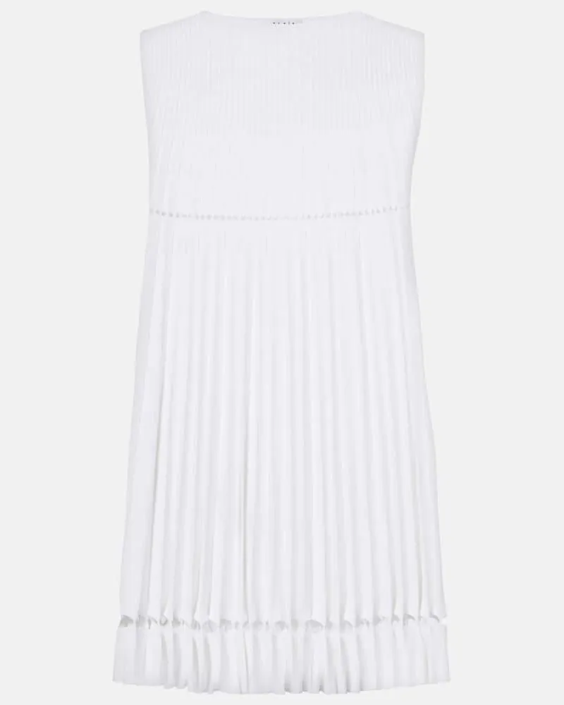 Alaïa Alaïa Minikleid aus Pointelle-Strick Weiß