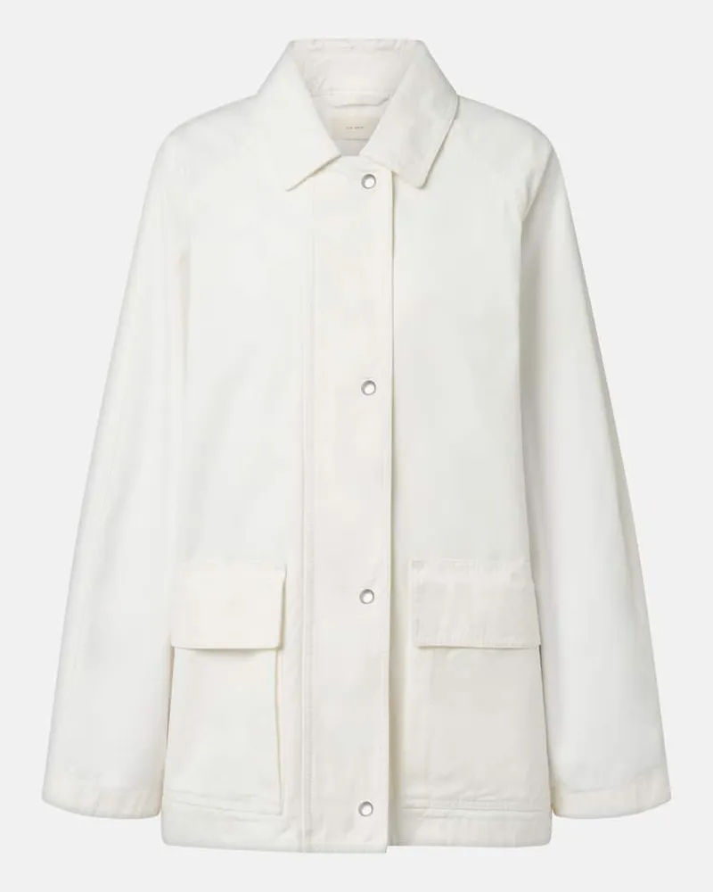The Row Jacke Elodianna aus Baumwoll-Canvas Weiß