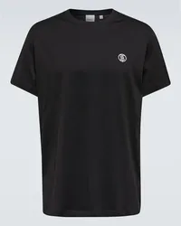 Burberry Besticktes T-Shirt aus Baumwolle Schwarz