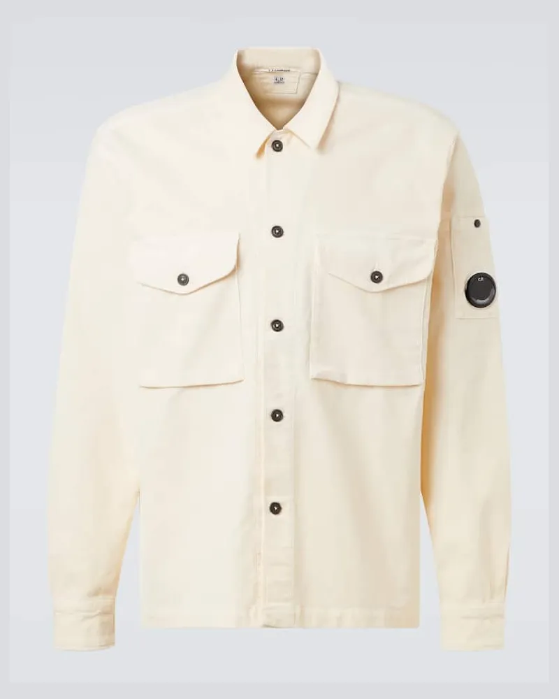 C.P. Company Hemdjacke Lens aus einem Baumwollgemisch Beige