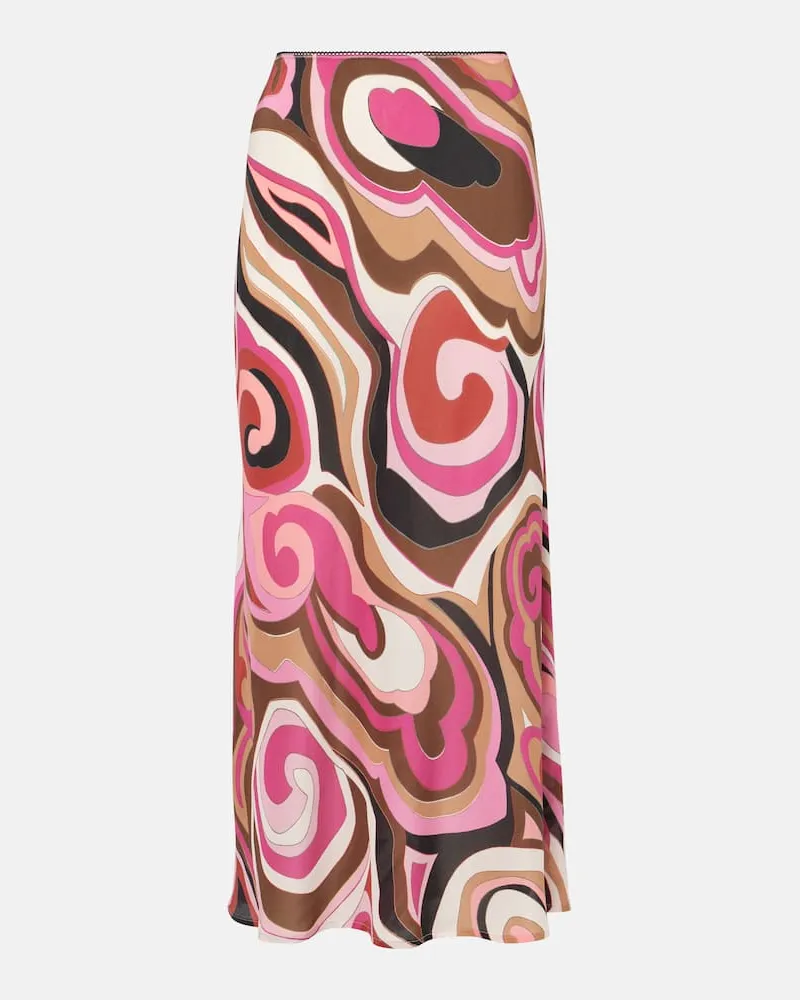 RIXO Maxirock Ardith aus Seide Rosa