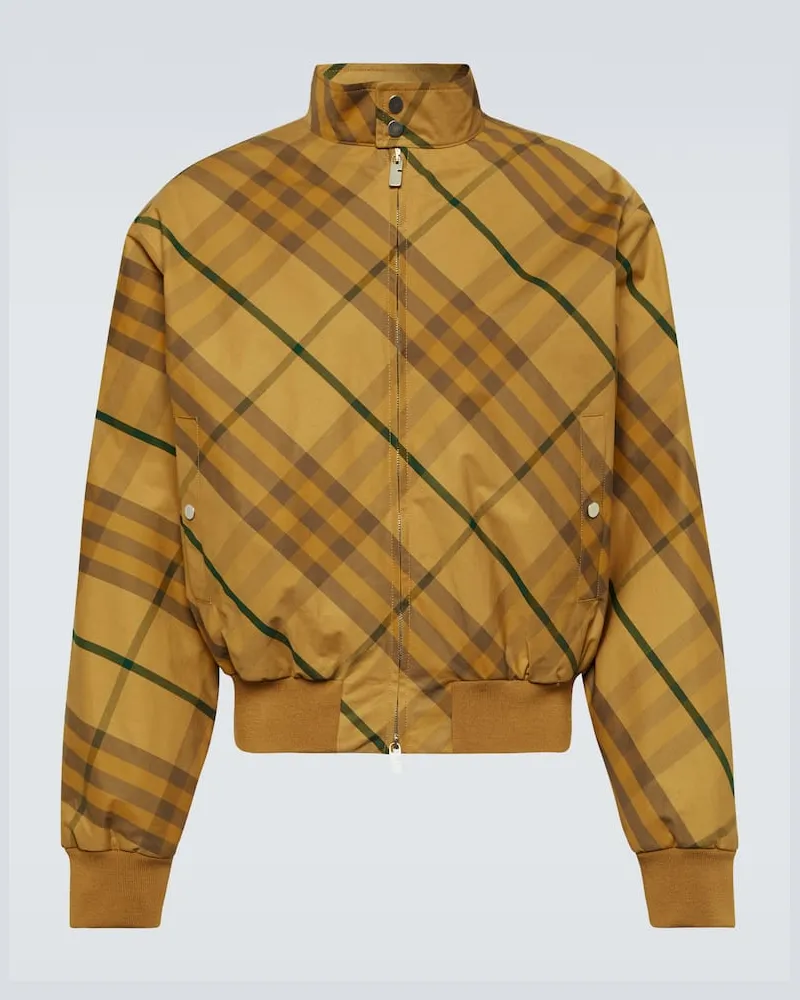 Burberry Bomberjacke Burberry Check aus Baumwoll-Twill Gelb
