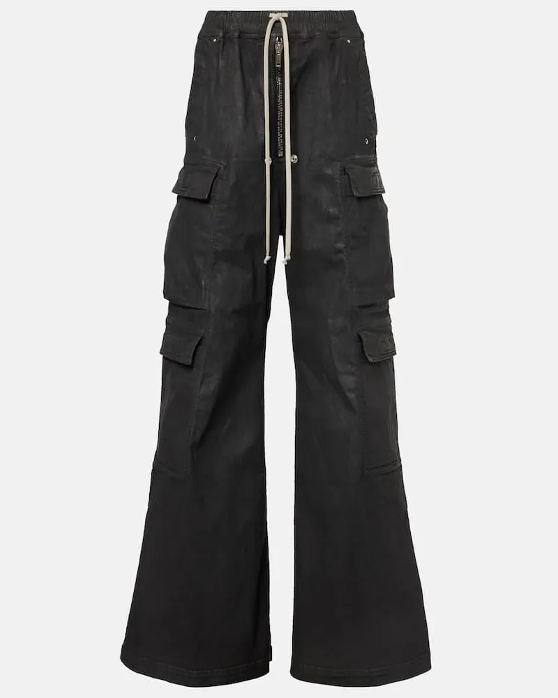 Rick Owens Weite Hose aus einem Baumwollgemisch Schwarz