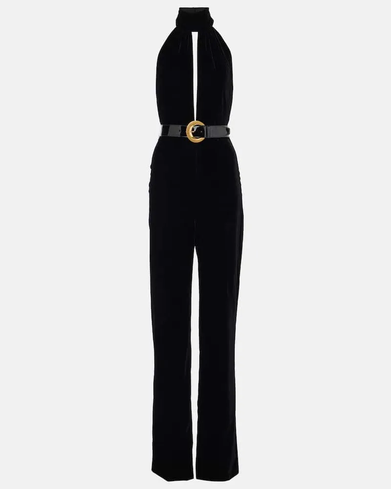 Tom Ford Jumpsuit aus Samt Schwarz