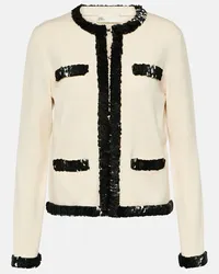 Tory Burch Verzierte Jacke Kendra aus einem Wollgemisch Multicolor