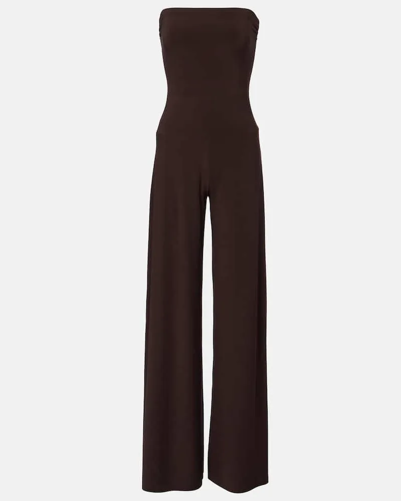 Norma Kamali Jumpsuit aus Jersey Braun
