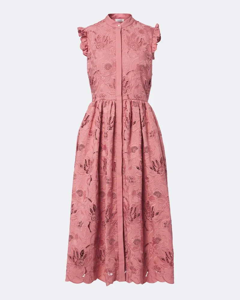 Erdem Midikleid aus Guipure-Spitze Rosa