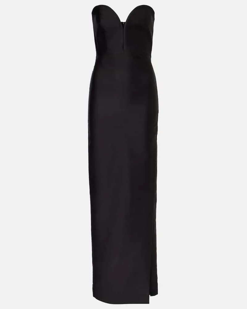 Roland Mouret Robe aus Taft Schwarz